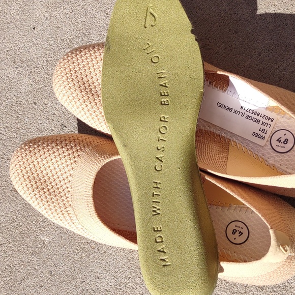 Allbirds Size 6 Tree Breezers Lux Beige Knit Ballet Flats - Picture 13 of 14